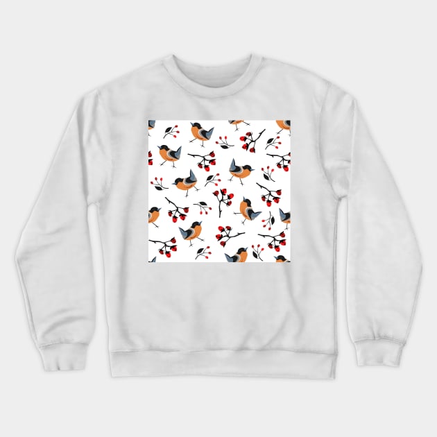 Bird Pattern Crewneck Sweatshirt by Kristina Stellar Scandinavian Land